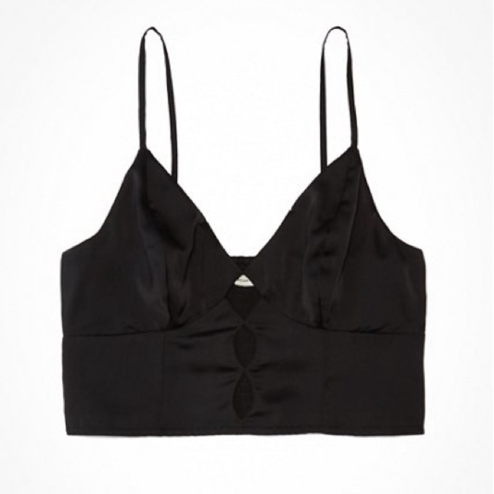 AE Cropped Silky Keyhole Cami
